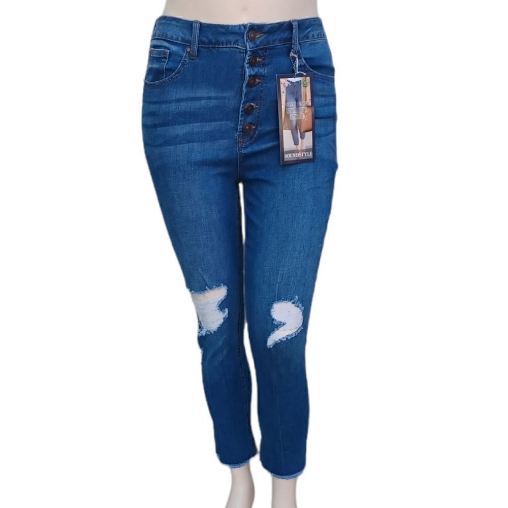 61877....Sound/Style Ankle Crop Jeans Size 14