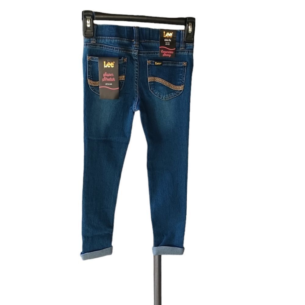 67727..Girl's Lee Pull-On Denim Jeans Size 6X, W22" 21"Inseam 6"Rise