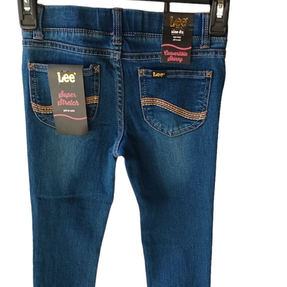 67727..Girl's Lee Pull-On Denim Jeans Size 6X, W22" 21"Inseam 6"Rise