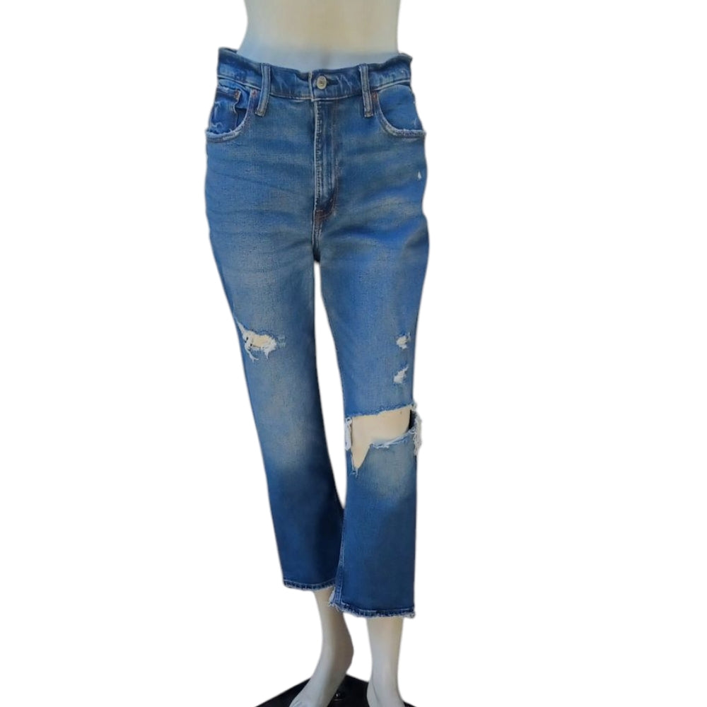 9002...Abercromie & Fitch Straight Leg Jeans Size 28/6S, 11"Rise