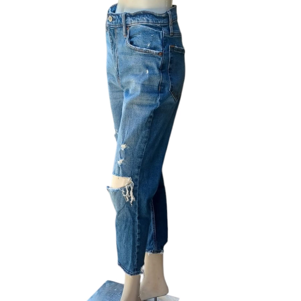 9002...Abercromie & Fitch Straight Leg Jeans Size 28/6S, 11"Rise