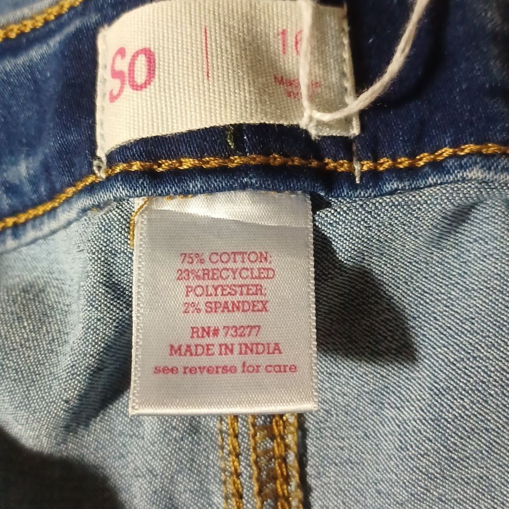 616912...SO Girls Pull-On Skinny Jeans  Size 16