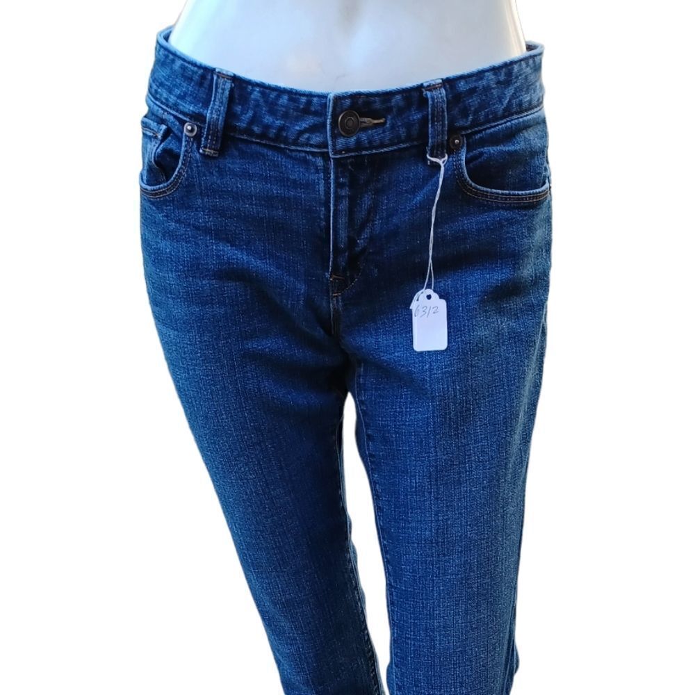 631220..Ann Taylor Loft Straight leg Jeans Size 4, 30" Waist 27" Inseam 7" Rise