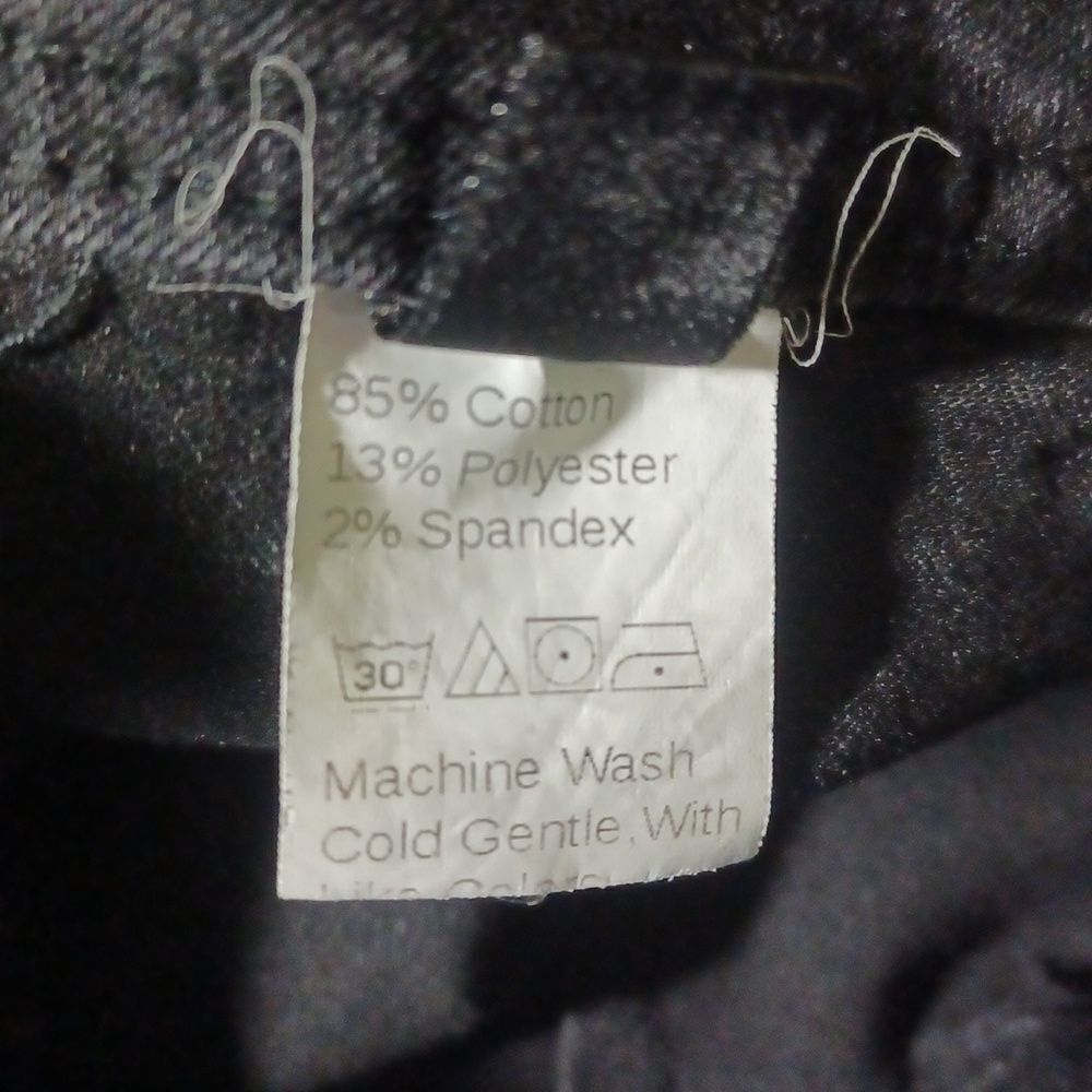 301828......Black Wide Leg Crop Jeans Size Small