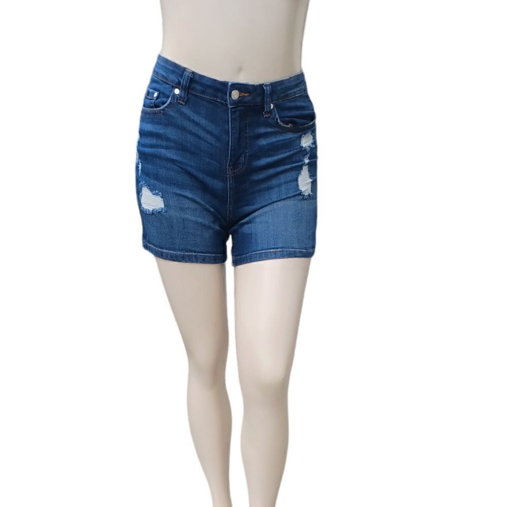 689345....Indigo Jean Shorts Size 9, 28" Waist