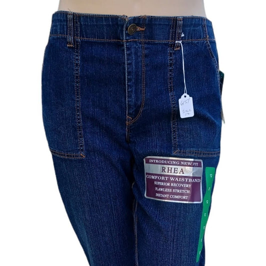615148.......Gloria Vanderbilt  Crop Jeans Size 12, W34" 20"Inseam  11"Rise