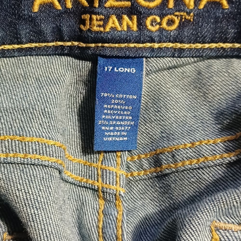 689245....Arizona Jean Company Bootcut Size 17 Long, W35" 32Inseam 11" Rise
