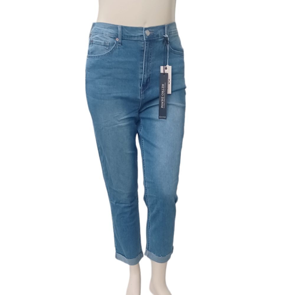 6776.Nanette Lepore High Rise Straight Leg Jeans Size 14, W34" 25"Inseam 12"Rise