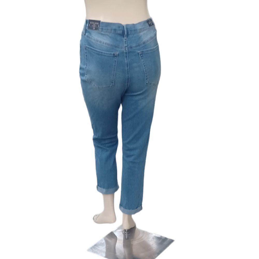6776.Nanette Lepore High Rise Straight Leg Jeans Size 14, W34" 25"Inseam 12"Rise