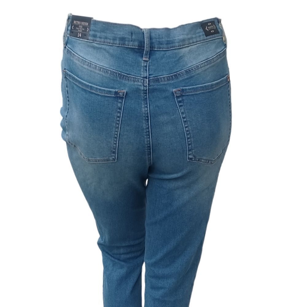 6776.Nanette Lepore High Rise Straight Leg Jeans Size 14, W34" 25"Inseam 12"Rise