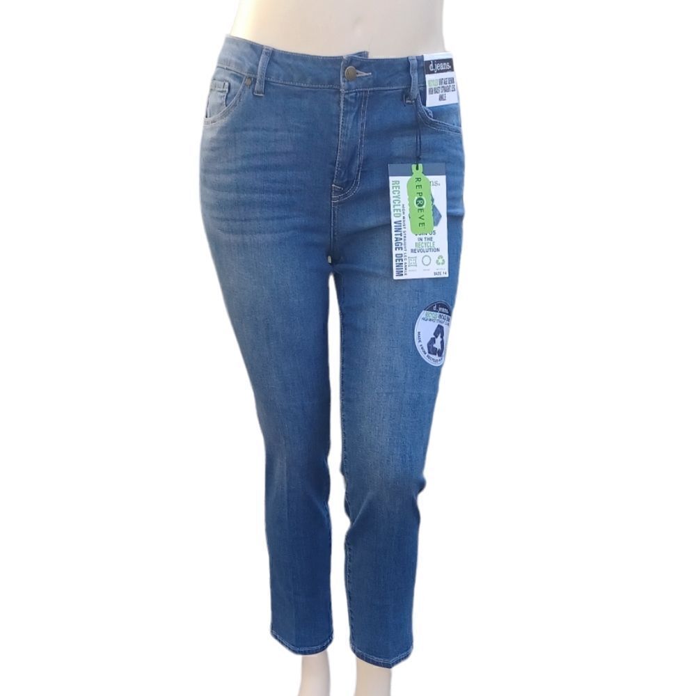 59333....d.Jeans High Waist Straight leg Ankle Jeans Size 14