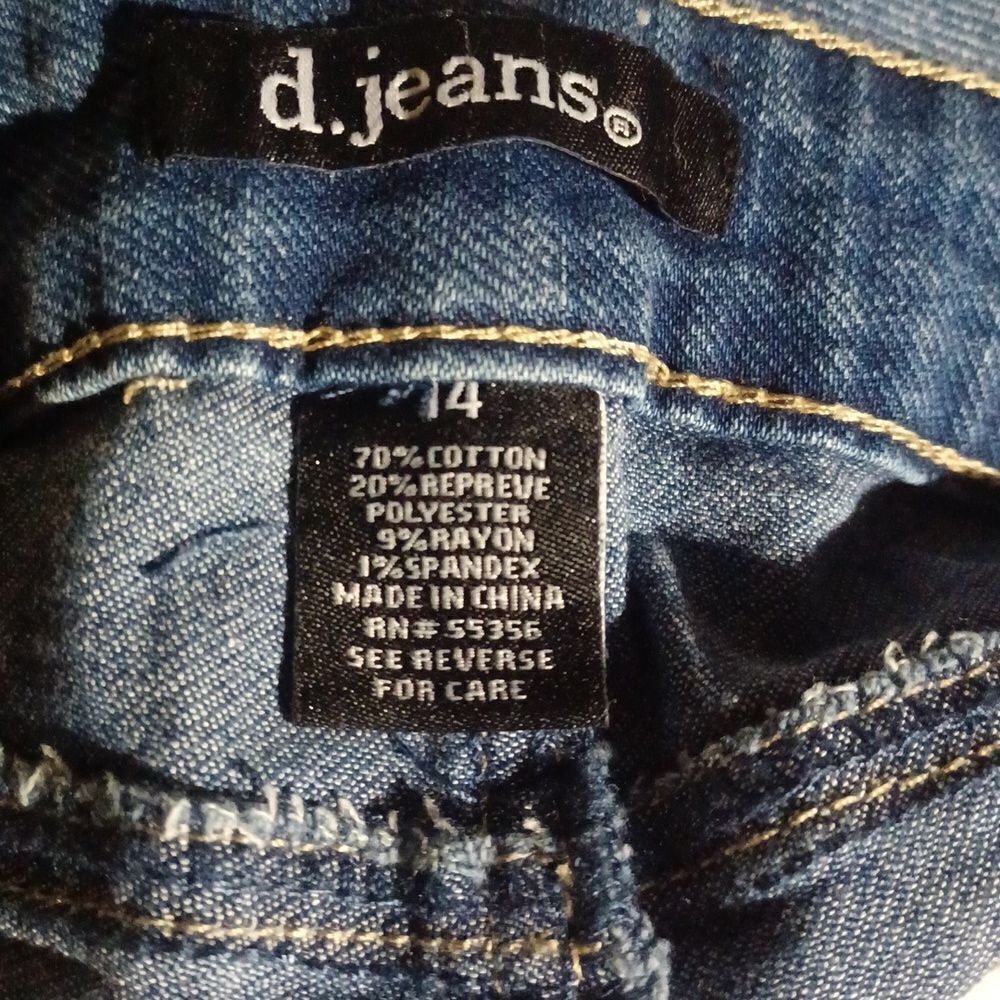 59333....d.Jeans High Waist Straight leg Ankle Jeans Size 14