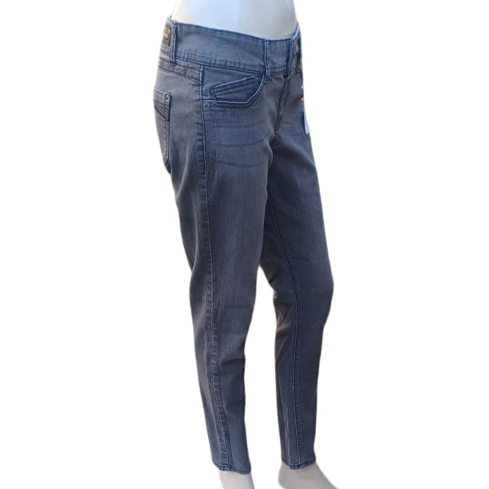527837.....Jolt Pull Up Skinny Jeans (Gray) Size 9,  28" Inseam