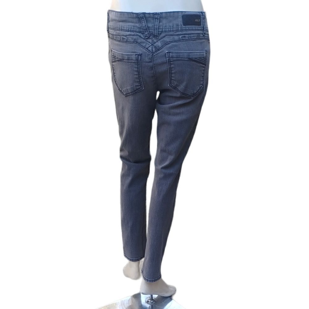 527837.....Jolt Pull Up Skinny Jeans (Gray) Size 9,  28" Inseam