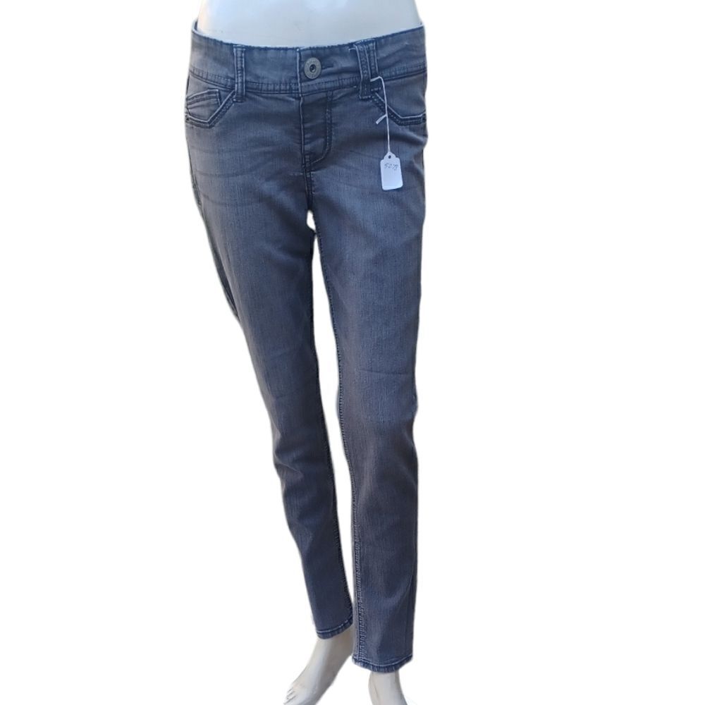 527837.....Jolt Pull Up Skinny Jeans (Gray) Size 9,  28" Inseam