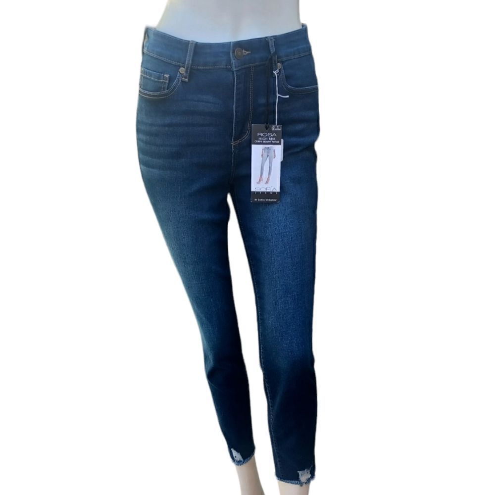 639538....Sofia Skinny Jeans Size 4 Short, W26" 24"Inseam 9"Rise
