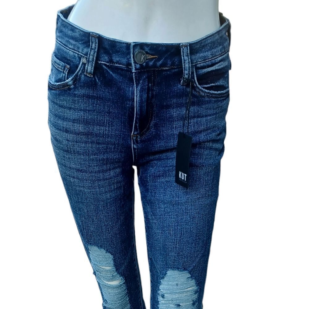 674221....Kut from the Kloth Straight leg Jeans Size 2, W26" 26Inseam  9"Rise