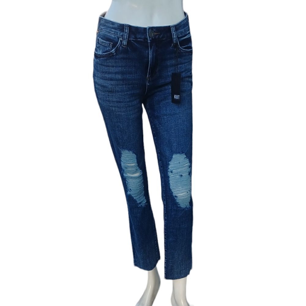674221....Kut from the Kloth Straight leg Jeans Size 2, W26" 26Inseam  9"Rise