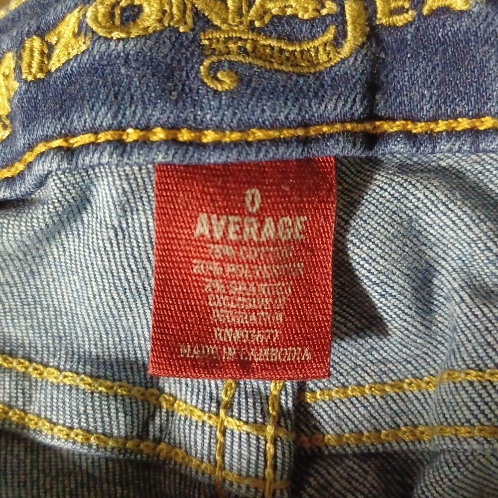 64103...Arizona Jean Co. Jeans Size 0 Average, W24"  25"and 28" Inseam 6"Rise