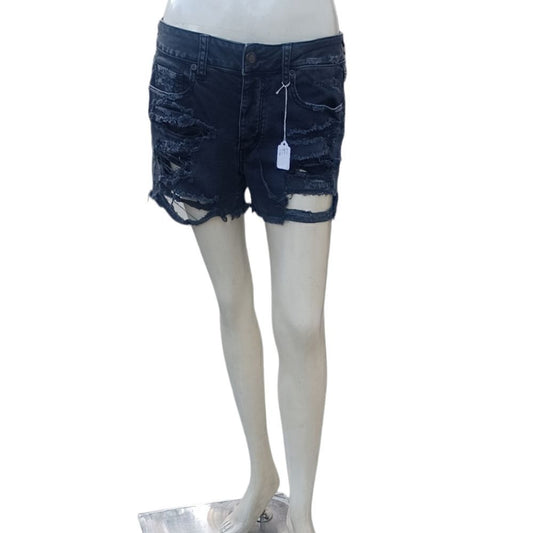 678711American Eagle Outfitters Black Jean Shorts Size 4, W30", 3"Inseam, 9"Rise