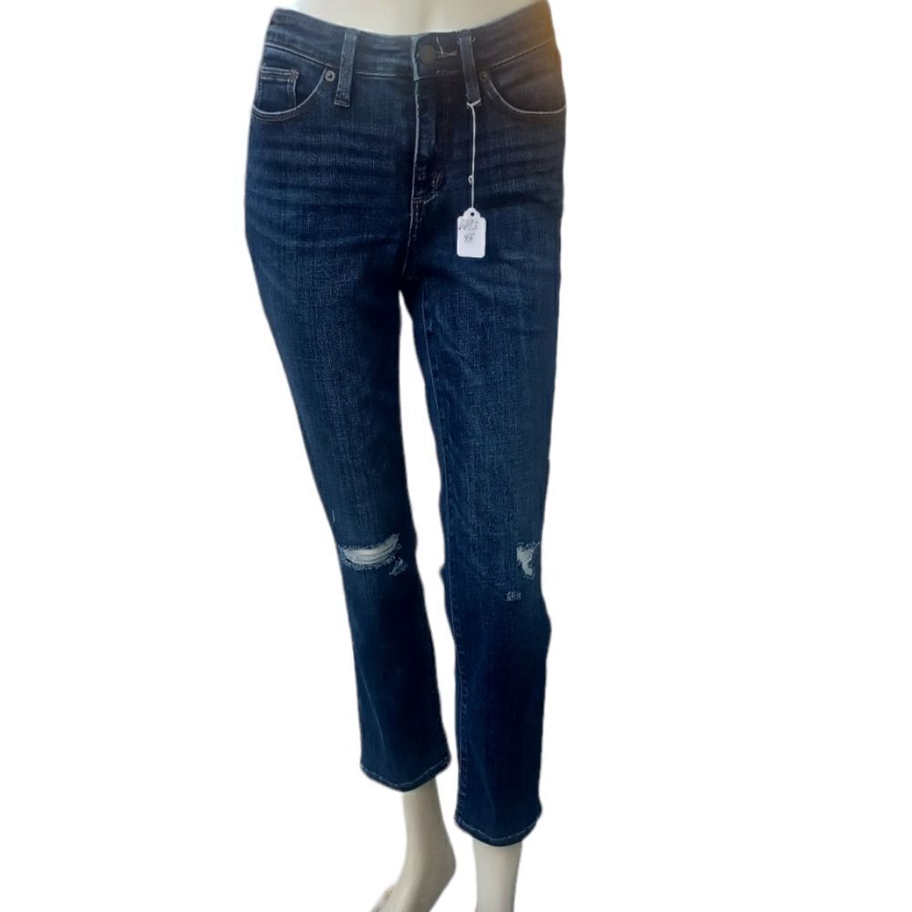 669343...Universal Thread High Rise Straight Crop Jeans Size 0/25, 8" Rise
