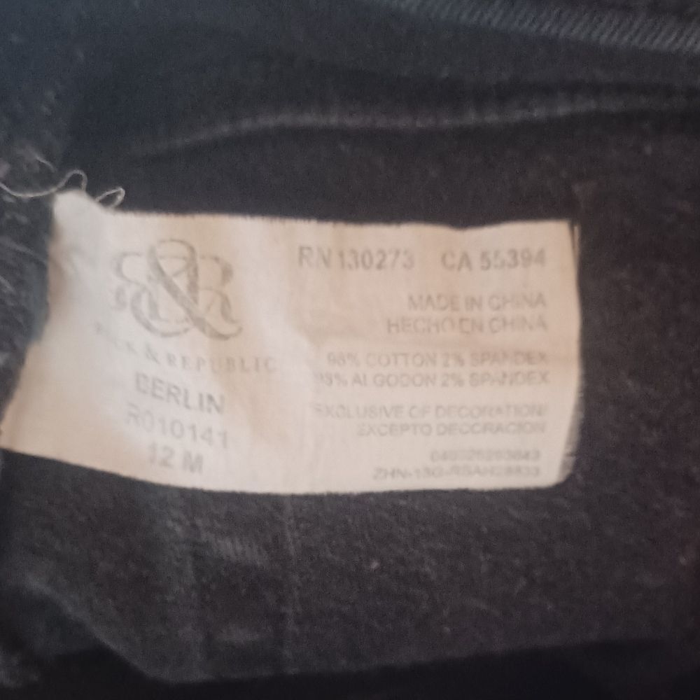 686146....Rock and Republic Skinny Jeans Size 12M, W29" 29"Inseam 9"Rise