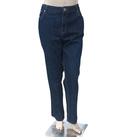 686846.....Avenue Denim Straight leg Jeans Size 24A