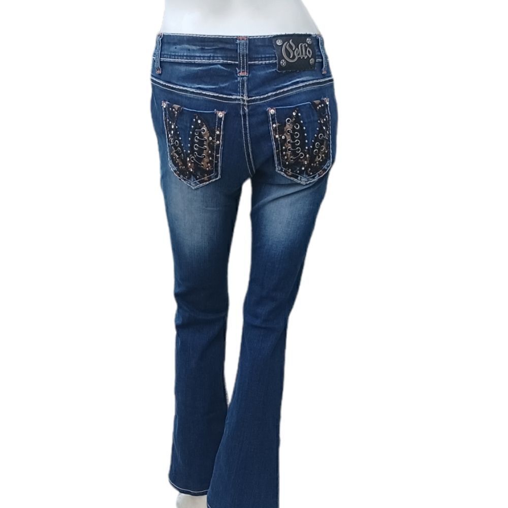 437614.....Cello Bootcut Jeans Size 5, W26" 29"Inseam  7"Rise