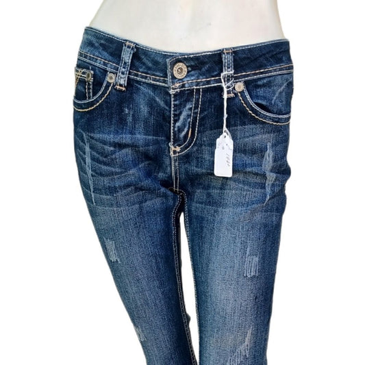 10607...Girl's ZCO Crop Jeans Size 7, 22" Inseam