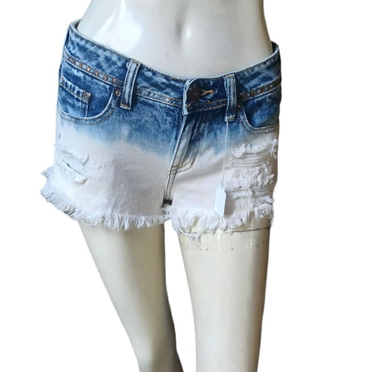 681148....Bullhead Co. Denim Low Rise Shorts Size 1, 26" Waist 2" Inseam