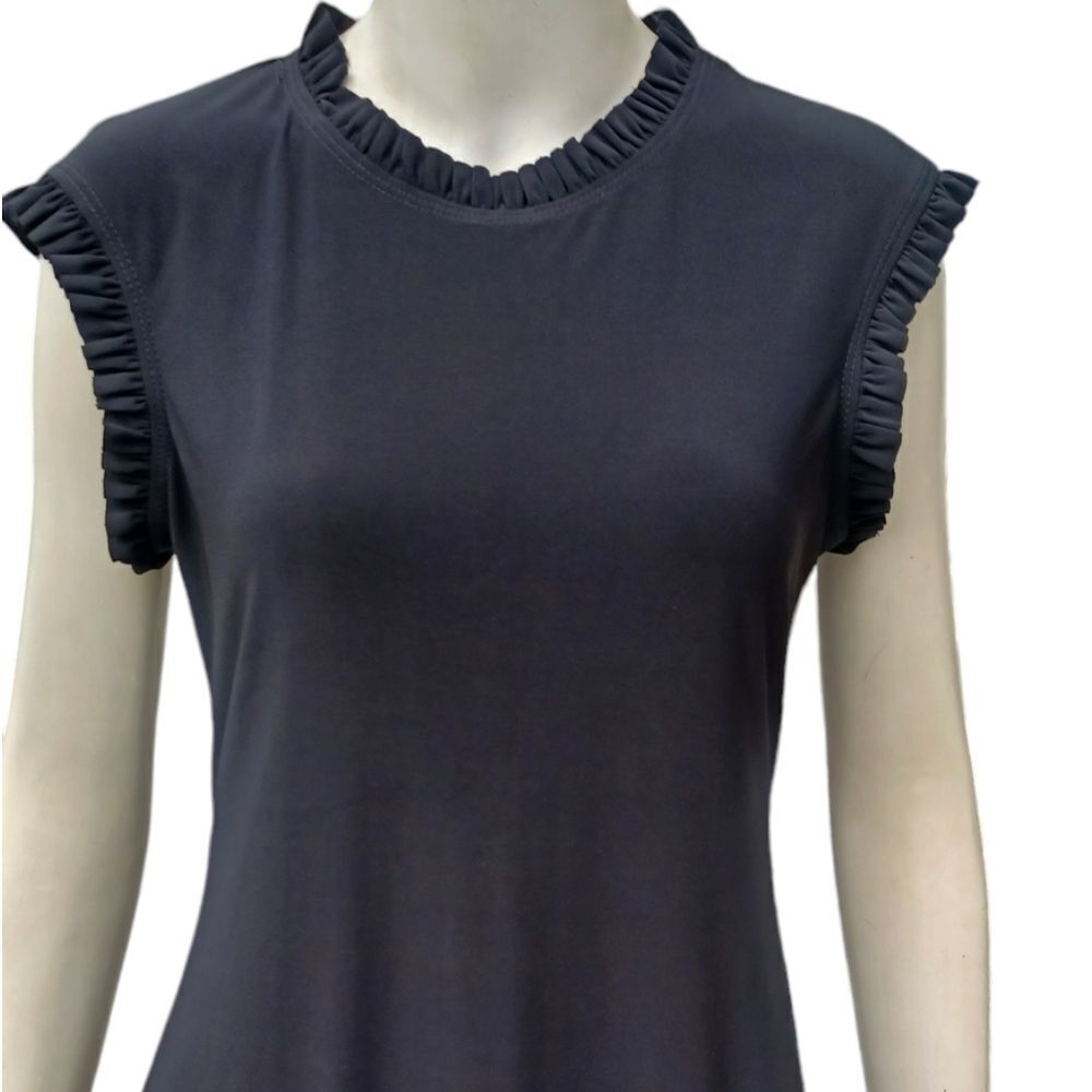 4178....Nicole Miller Black Sleeveless Top Size Medium