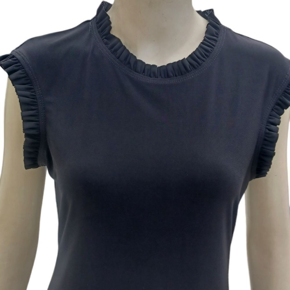 4178....Nicole Miller Black Sleeveless Top Size Medium