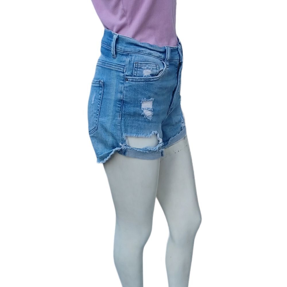 60467....Fashion Nova Denim Shorts Size S, W26" 2"Inseam 10"Rise