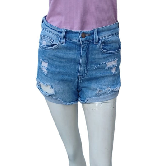 60467....Fashion Nova Denim Shorts Size S, W26" 2"Inseam 10"Rise