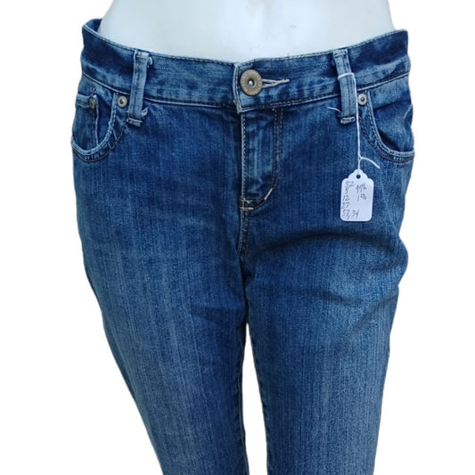 50377...Preowned Mossimo Supply Co Bootcut Jeans Size 7, W28" 27"Inseam  8"Rise