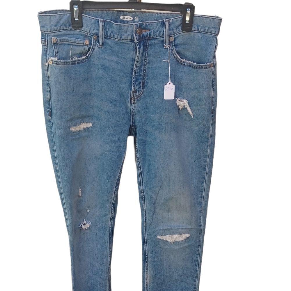 657632....Old Navy Men's Slim Straight leg Jeans Size 34X32, 10"Rise