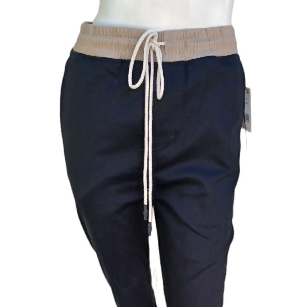 616412....NWT Black/Beige Slimfit Jaywalker Joggers