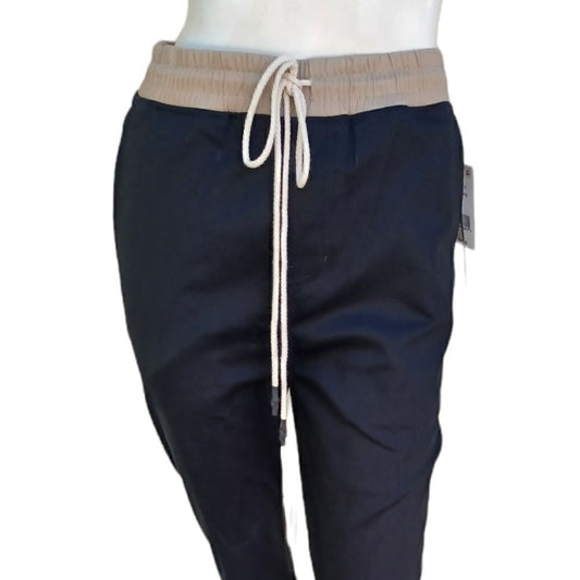 616412....NWT Black/Beige Slimfit Jaywalker Joggers