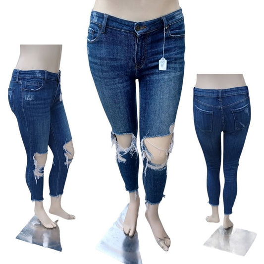 670744....Eunina High Rise Crop Jeans Size 9, W28" 25" Inseam 8"Rise