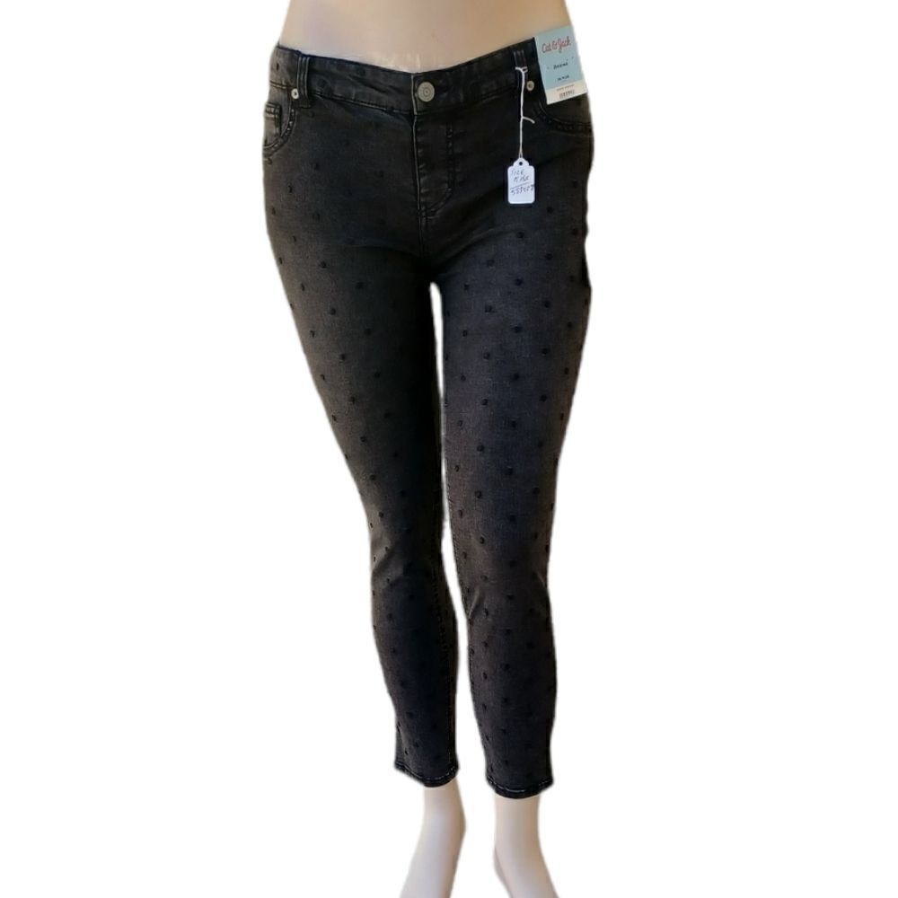 5880...Black Cat & Jack Polka Dot Jegging Size 18Plus, W32" 26"Inseam 8 1/2"Rise
