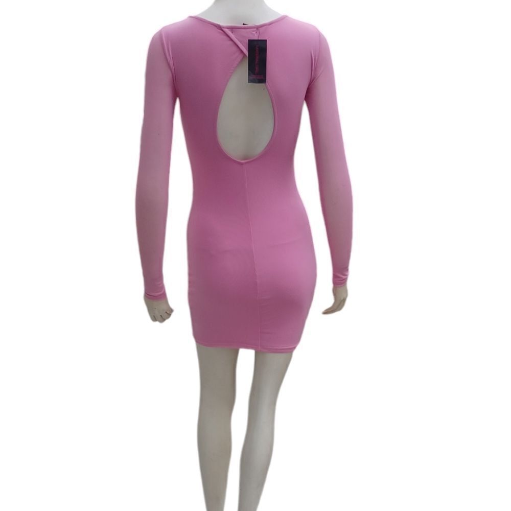 B33....NWT-Material Girl Curve-Hugging Bodycon Dress Pink