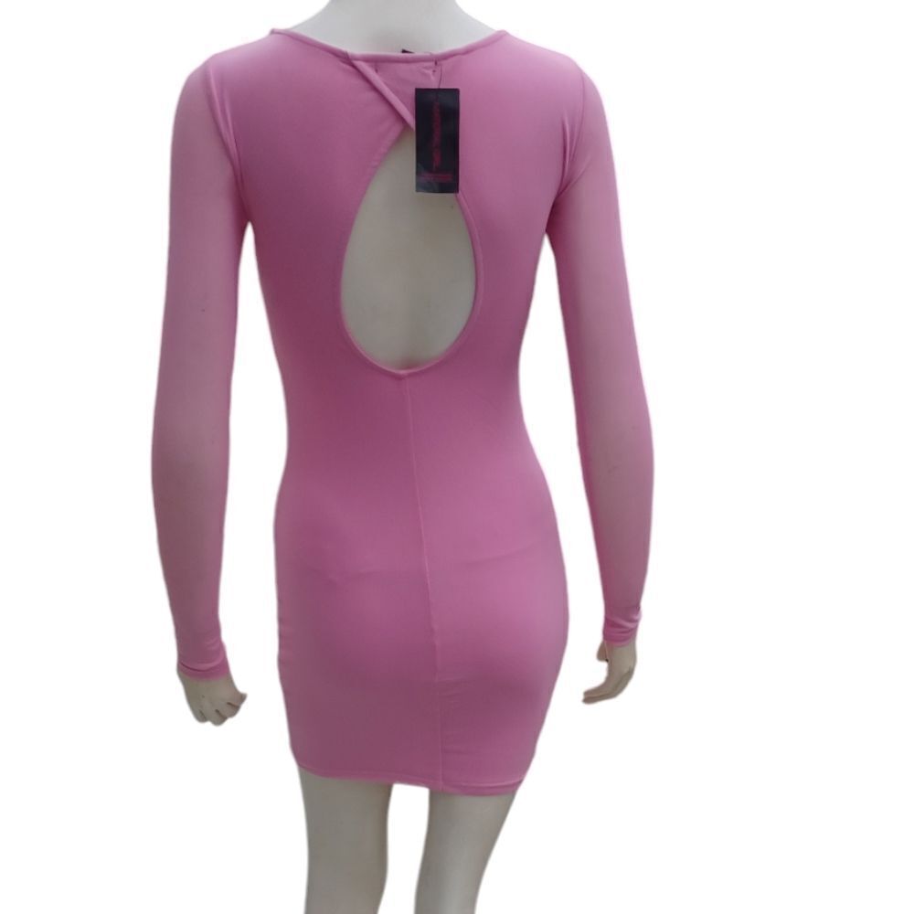 B33....NWT-Material Girl Curve-Hugging Bodycon Dress Pink
