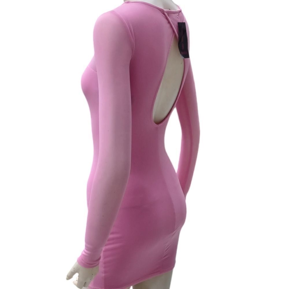 B33....NWT-Material Girl Curve-Hugging Bodycon Dress Pink