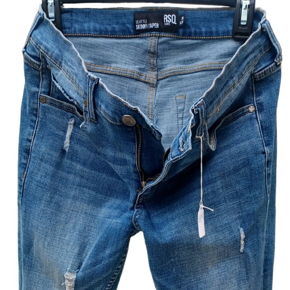 642520....High Waist RSQ Seattle Skinny Tapered Jeans Size 30X30, 9"Rise