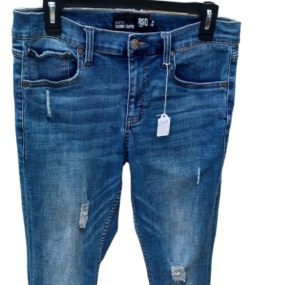 642520....High Waist RSQ Seattle Skinny Tapered Jeans Size 30X30, 9"Rise