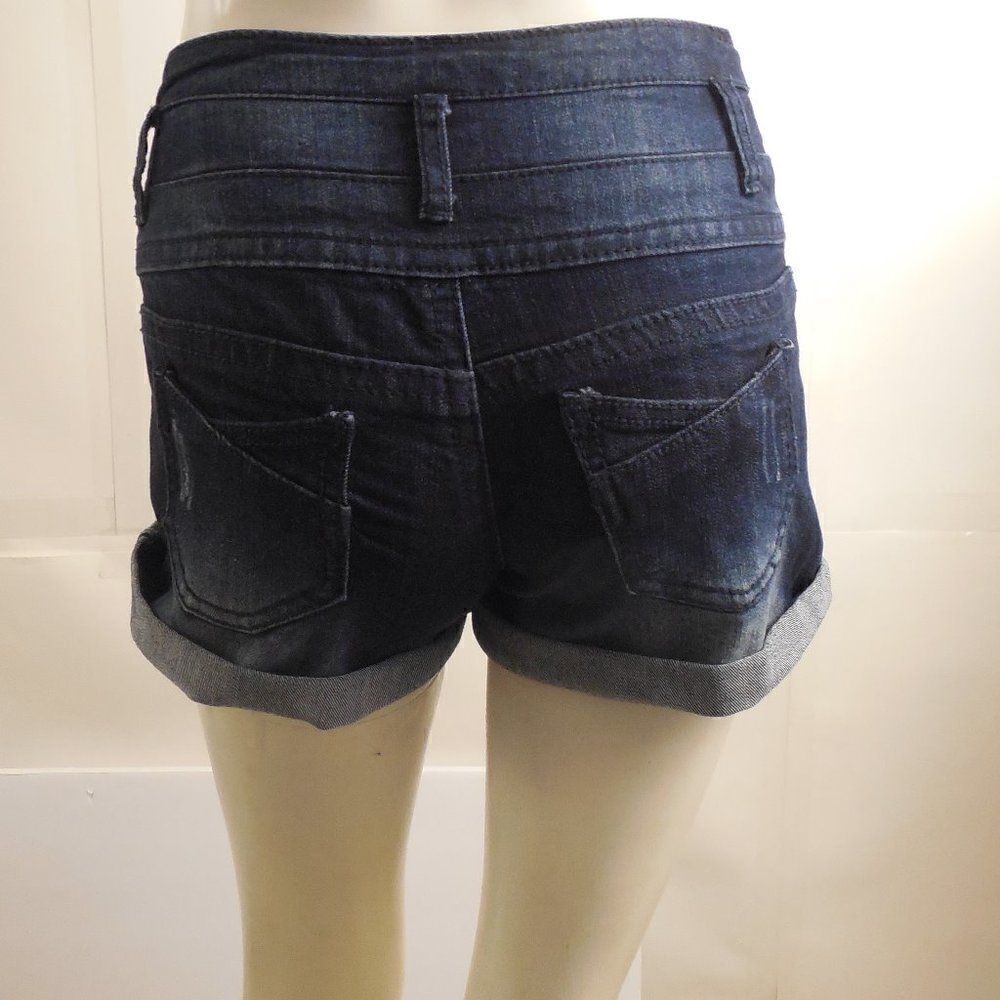 8153....NWT-Wet Seal Blue Asphalt Shorts Size 3