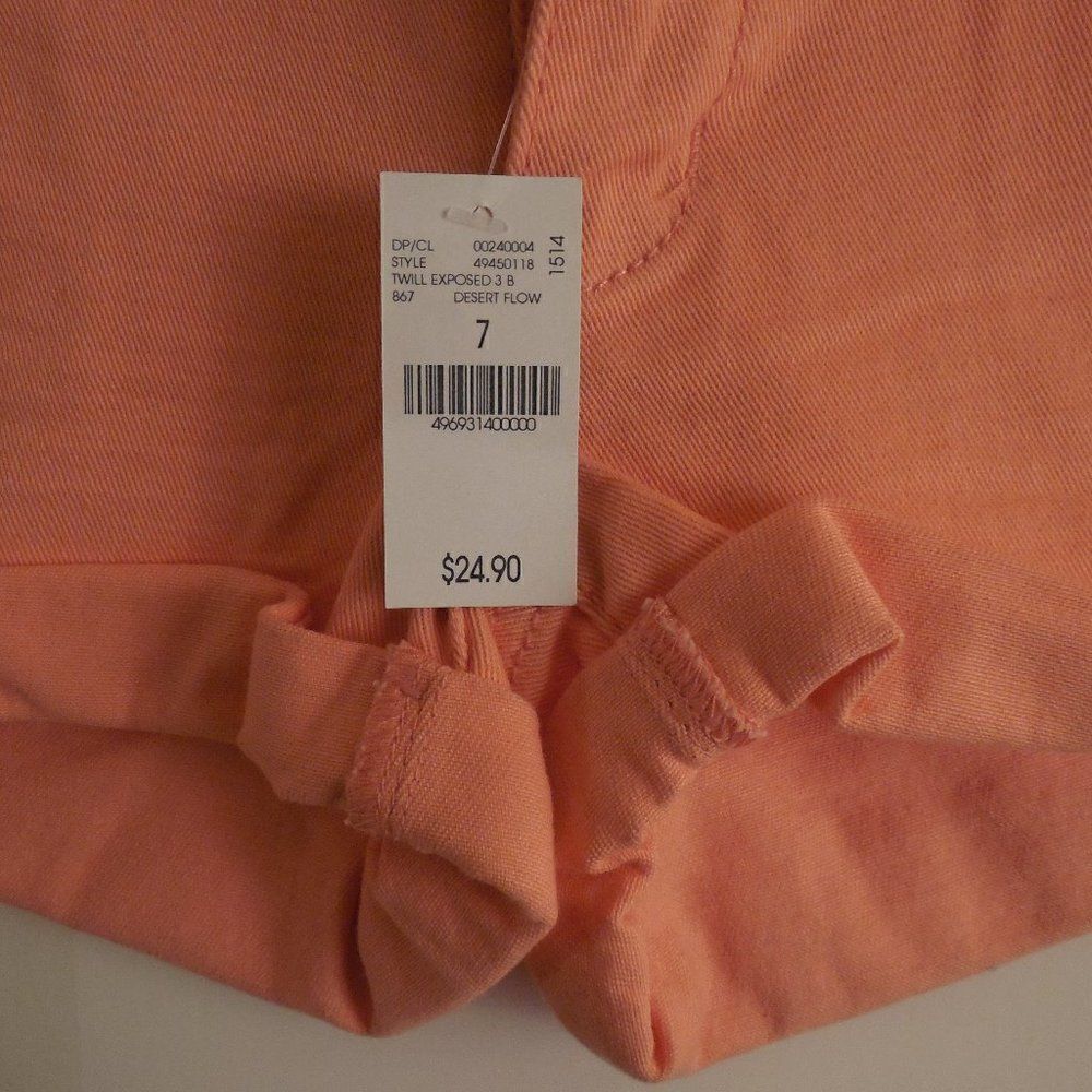 B28...Wet Seal Blue Asphalt Peach Color Shorts Size 7