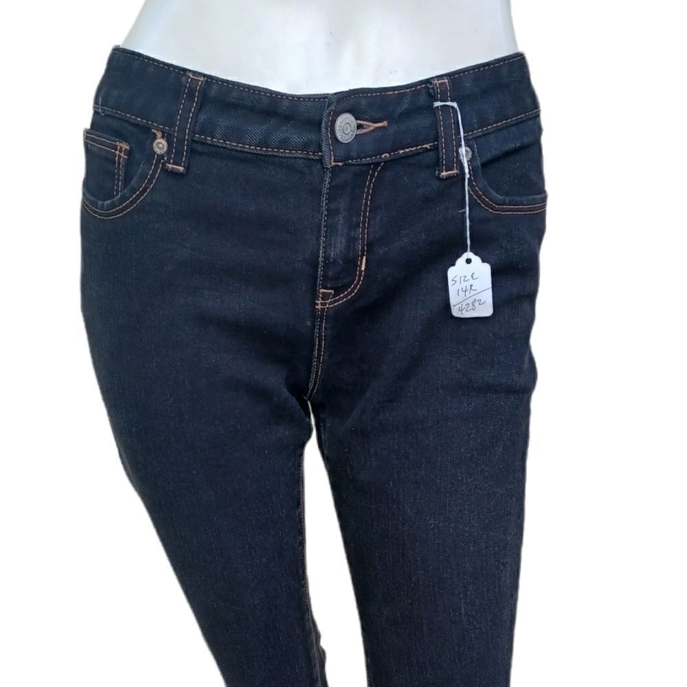 42825...Girls Old Navy Black Skinny Jeans Jr. Size 14R