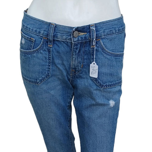 52135...Old Navy Diva Bootcut Jeans Size 4R W28, 29"Inseam 7"Rise
