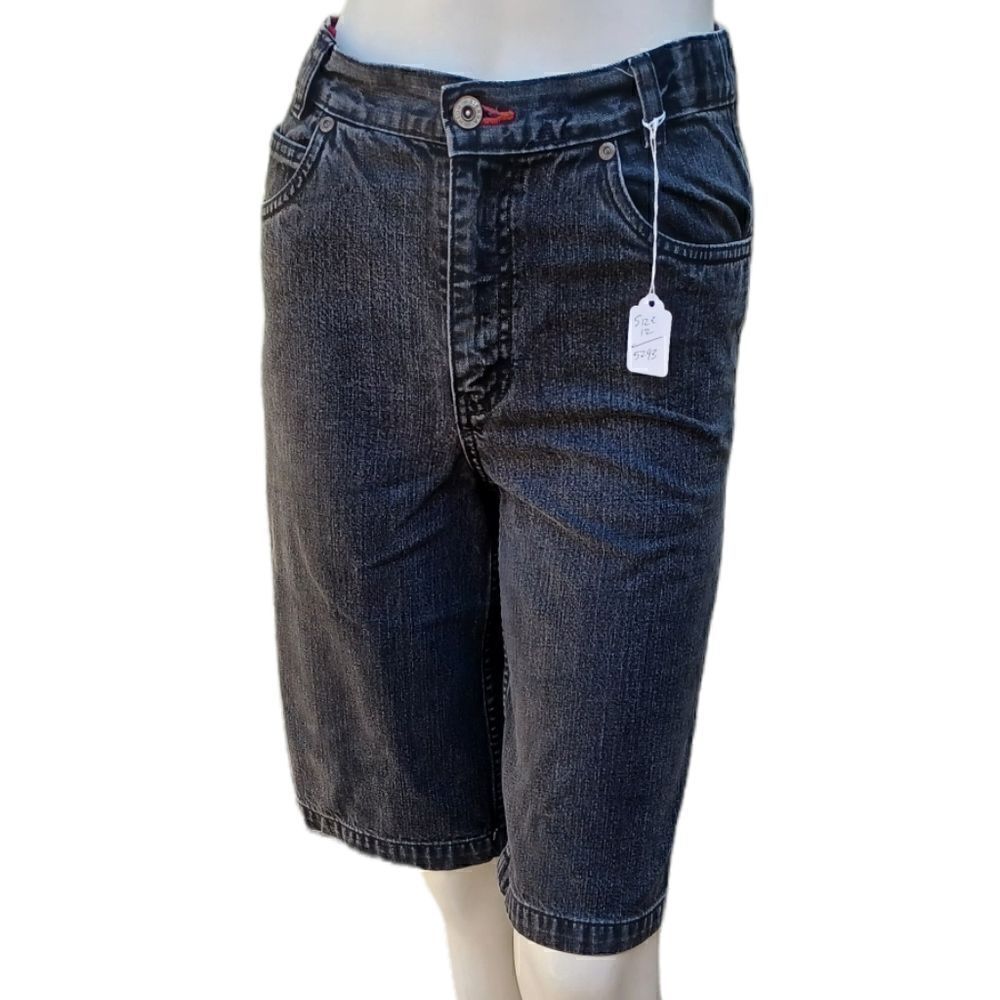 52931...High Seirra Black Crop Jeans Size 12